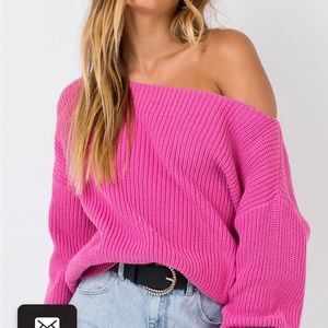 Princess Polly Ariela Hot Pink Sweater Large
